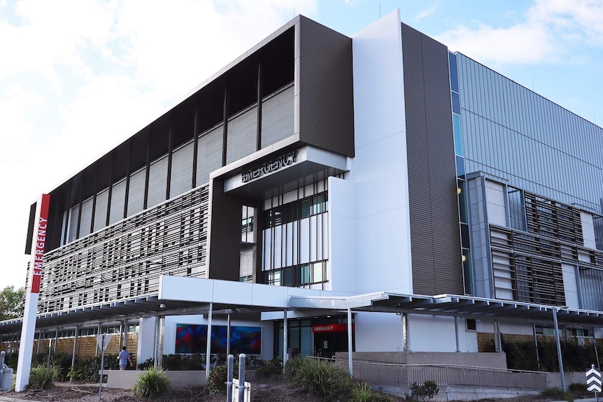 Front entrance of main building in Townsville hospital in north Queensland on September 4, 2018.