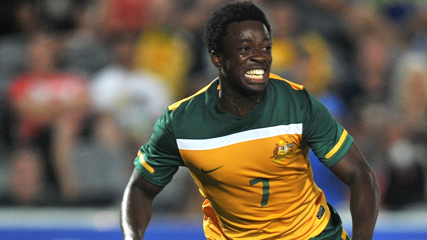 Disappointing finish ... Kofi Danning failed to find the back of the net against Iraq
