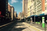 Elizabeth Street in Melbourne's CBD during a tram strike on Thursday, September 10, 2015.