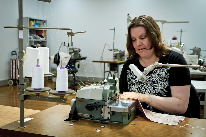 Chebonne in the sewing room