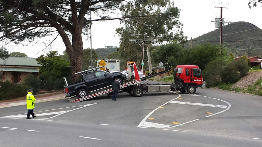 Police have taken away the car