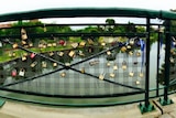 love locks on Adelaide footbridge