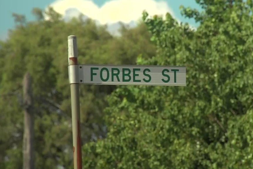 Street sign "Forbes Street" at Musswellbrook