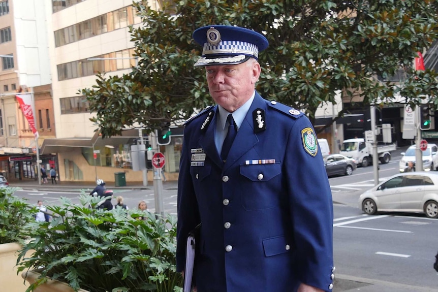 Assistant Commissioner Mark Jenkins outside the Downing Centre Court.