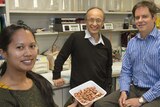 Flinders University researchers Tanya Bernardo, Dr Billy Tao and Dr Timothy Chataway.
