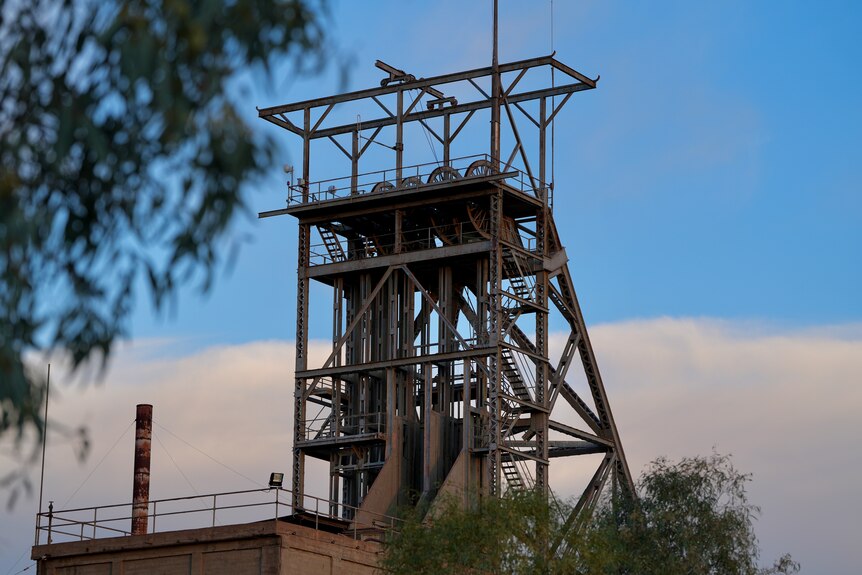 Old mining infrastructure in Broken Hill at the Rasp Mine