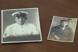 Black and white photographs of Pearl Harbor veteran Kuniyoshi Takimoto.