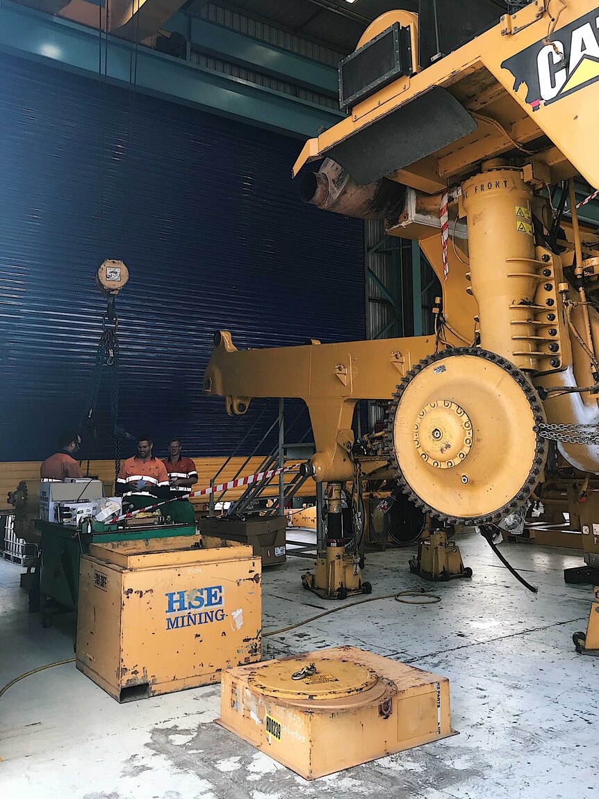 a big workshop with machinery