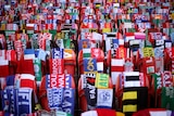 Scarves laid to rest at Anfield in memory of the Hillsborough disaster