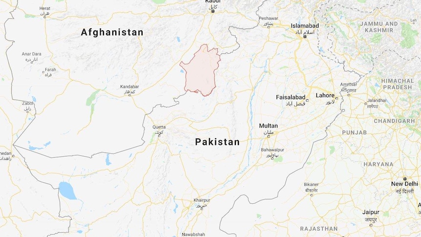 Map showing Paktika Province the area in which Khalid Mehsud is believed to have been killed
