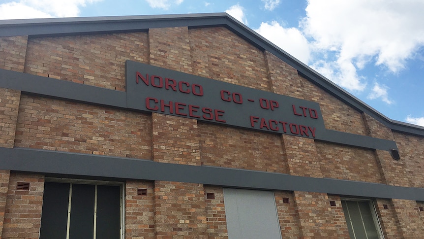 Front of Norco dairy co-operative factory in Lismore.