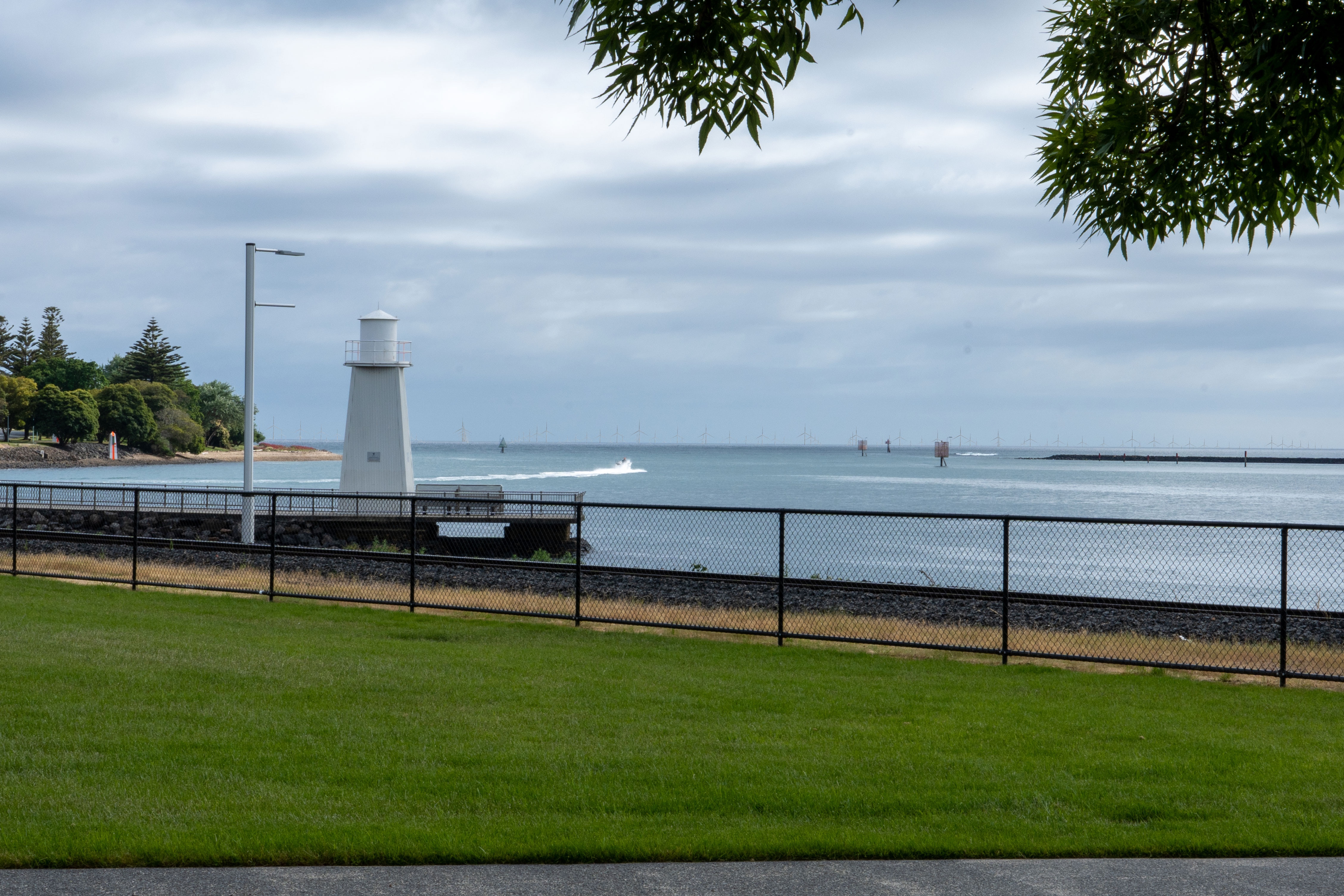 Slide left to see the artist's impression of the view with turbines.