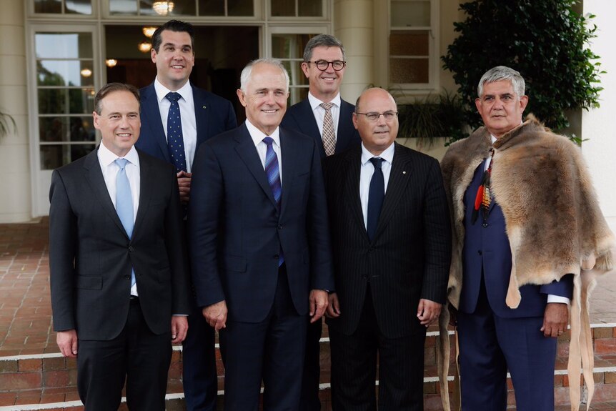 PM Malcolm Turnbull with new appointments to his Cabinet.