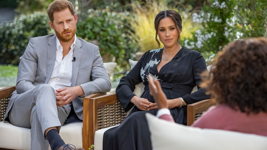 Prince Harry and Meghan with Oprah