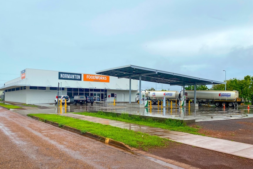 A large supermarket building