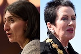 A composite image of NSW Premier Gladys Berejiklian and Sydney Lord Mayor Clover Moore.
