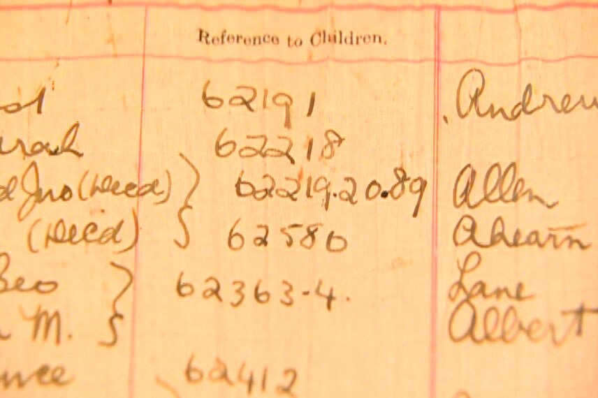A historic Victorian Government file on children in state care.