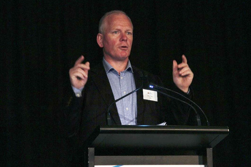 AAG's executive chairman Marcus Elgin addressing the recent 2017 WA Farmers dairy conference