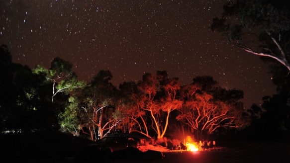 Around the campfire in the Simpson Desert