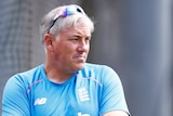 England head coach Chris Silverwood looks on during an England Ashes squad nets session at Melbourne Cricket Ground