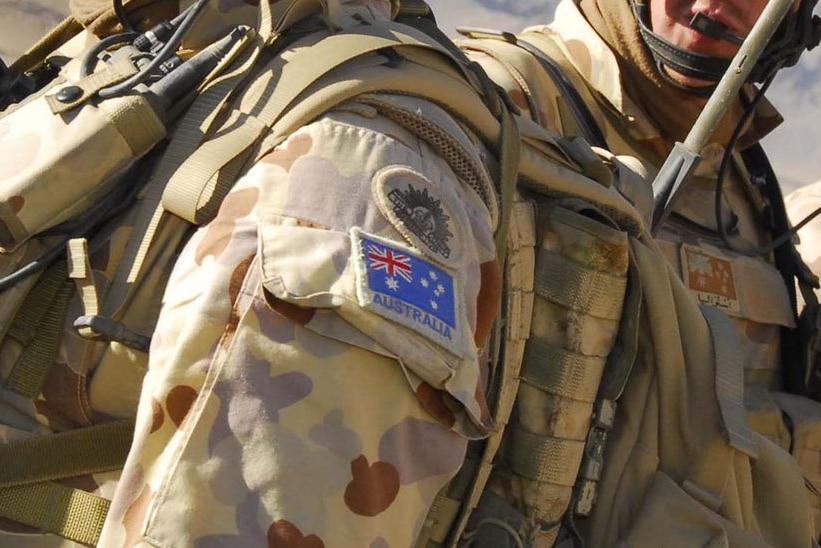 Australian flag patch on soldier in Afghanistan(Australian Defence Force: Captain Al Green)