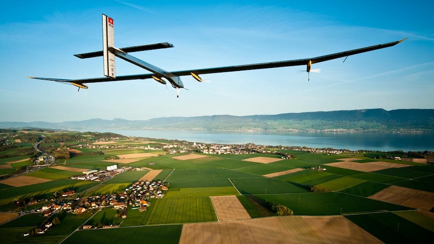 The solar powered plane, Solar Impulse.