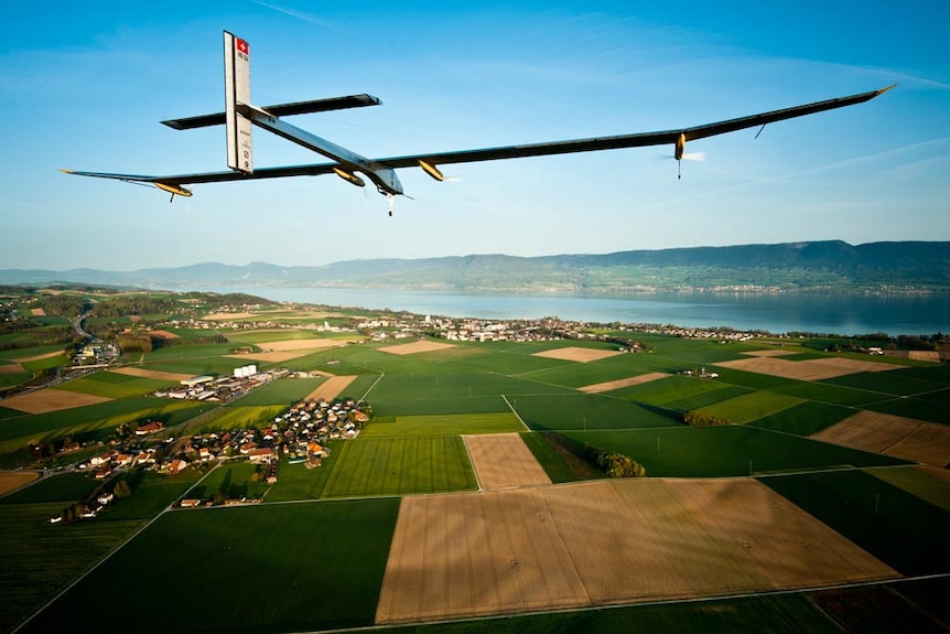 The solar powered plane, Solar Impulse.