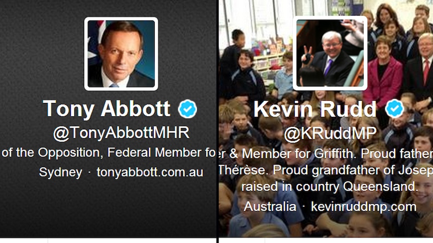Rudd and Abbott Twitter accounts