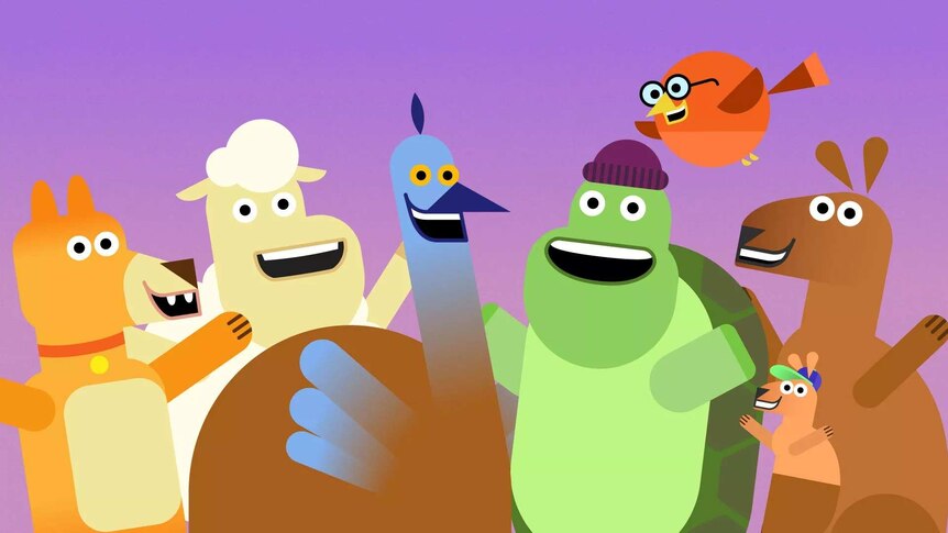 A group of animated animals