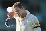 Steve Smith walks off after stumps on day five