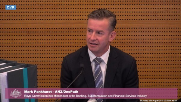 ANZ Wealth head of super Mark Pankhurst gives evidence at the banking royal commission