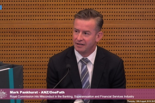 ANZ Wealth head of super Mark Pankhurst gives evidence at the banking royal commission