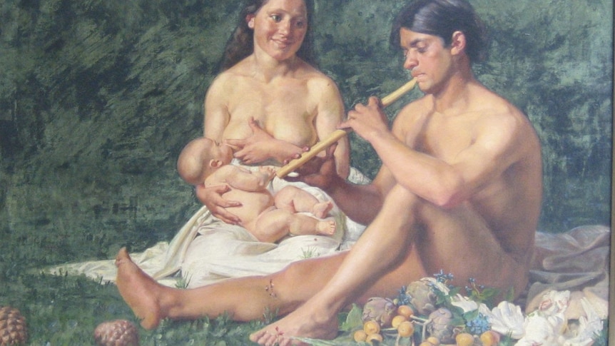 Jubal with his wife and baby