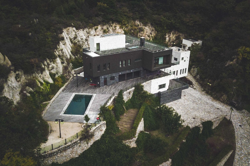 A large house from above