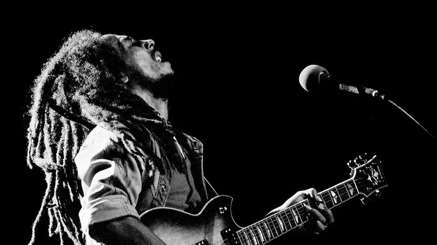 Bob Marley performing in Adelaide in 1979.