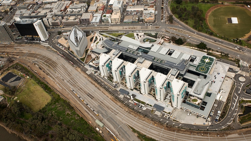Royal Adelaide Hospital from above.