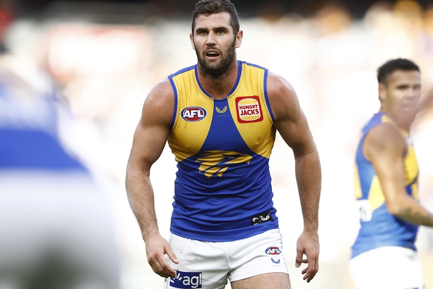 Jack Darling looks on mid-match