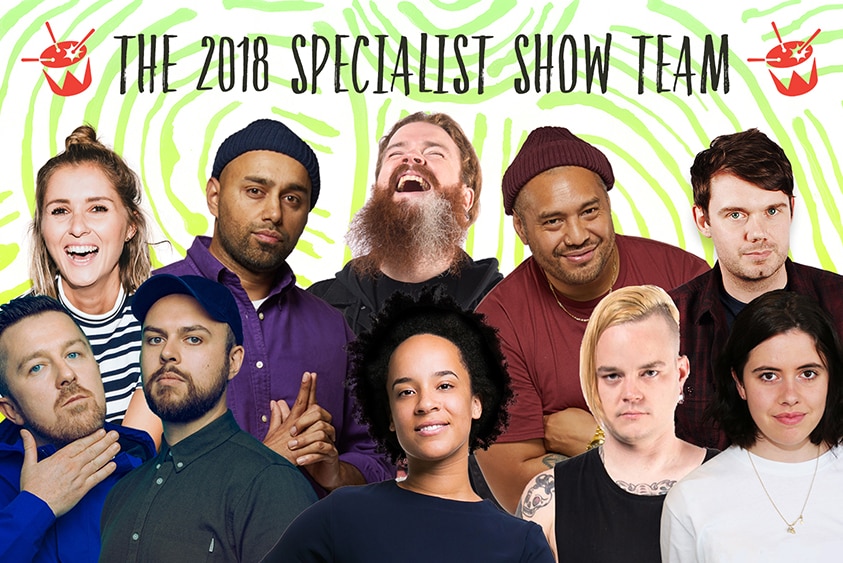 A collage of triple j specialist presenters who will be hosting in 2018