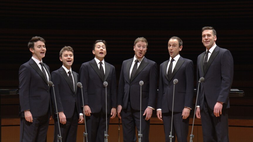 The King's Singers performing their Christmas cocnert in Japan, 2022.