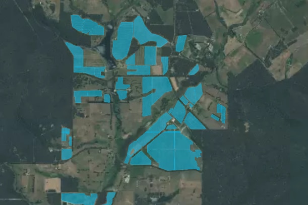 Margaret River vineyard scan using geospatial imagery