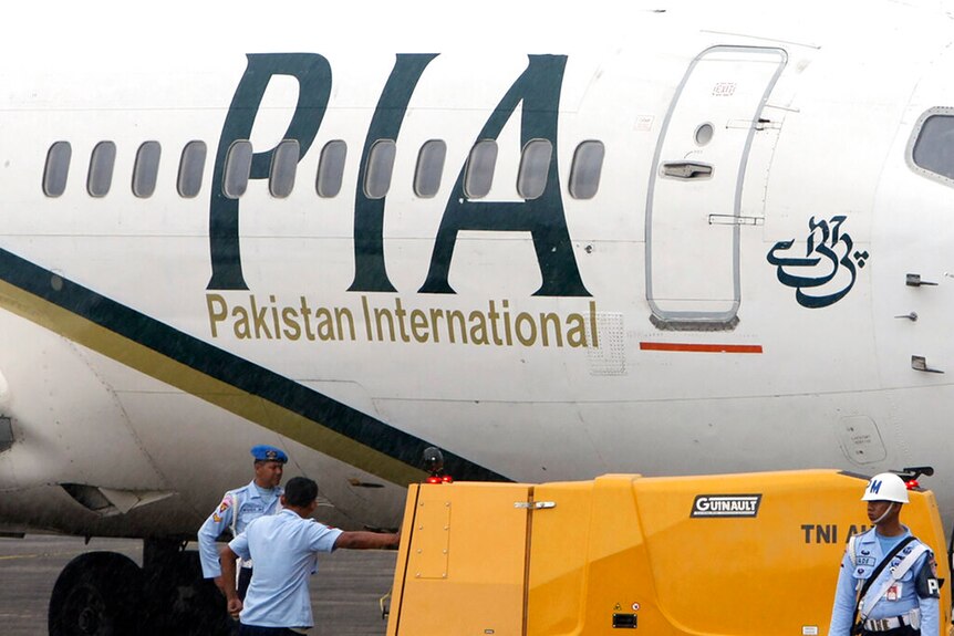 A passenger plane belonging to state-run airline Pakistani International Airlines.