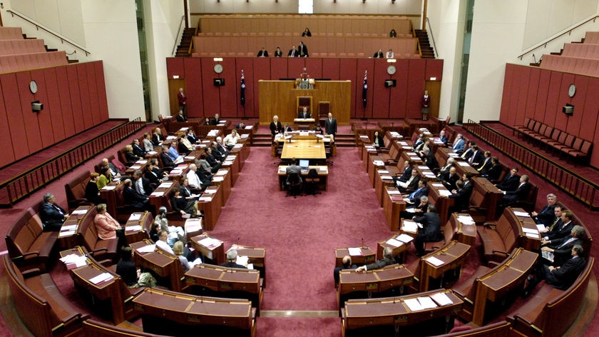 The Senate at Parliament House in Canberra.