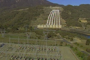 An aerial view of the Snowy Mountain hydro scheme.