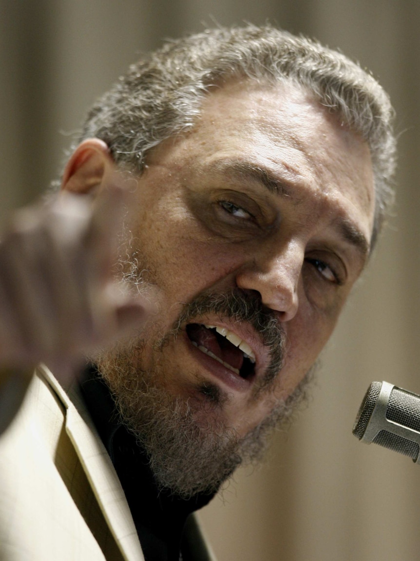 Fidel Castro Diaz-Balart, the oldest son of Cuba's President Fidel Castro speaks at a conference