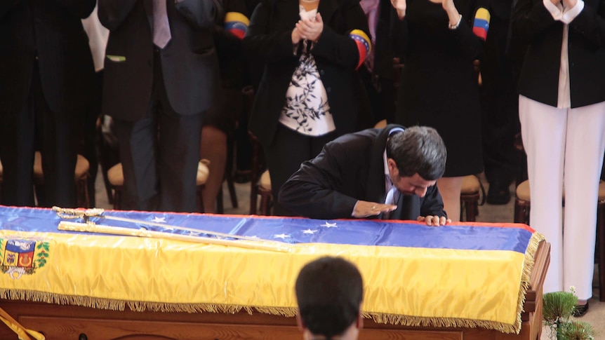 Ahmadinejad pays tribute to Hugo Chavez