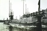 The AE2, seen here at its Garden Island mooring in Sydney in 1914, played a crucial role in the Gallipoli landings