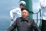 Kim Jong-un inspects North Korean submarine