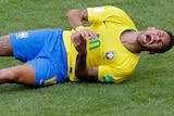 Neymar screams in pain on the ground