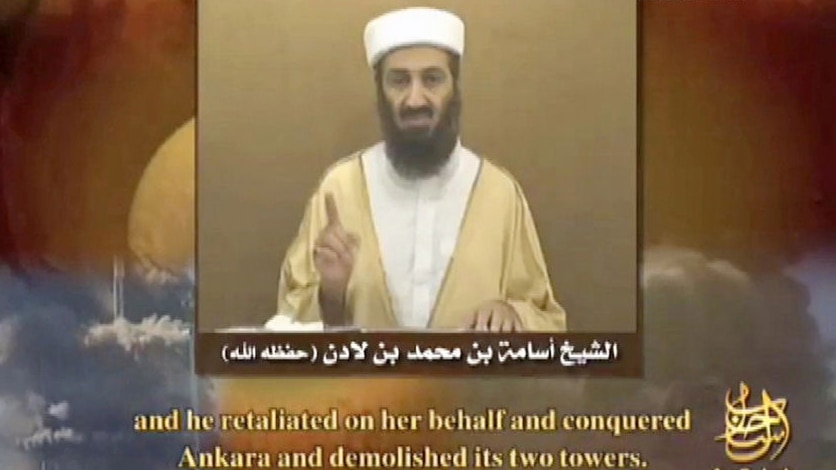 Al Qaeda leader Osama bin Laden in a video dated September 11, 2007.