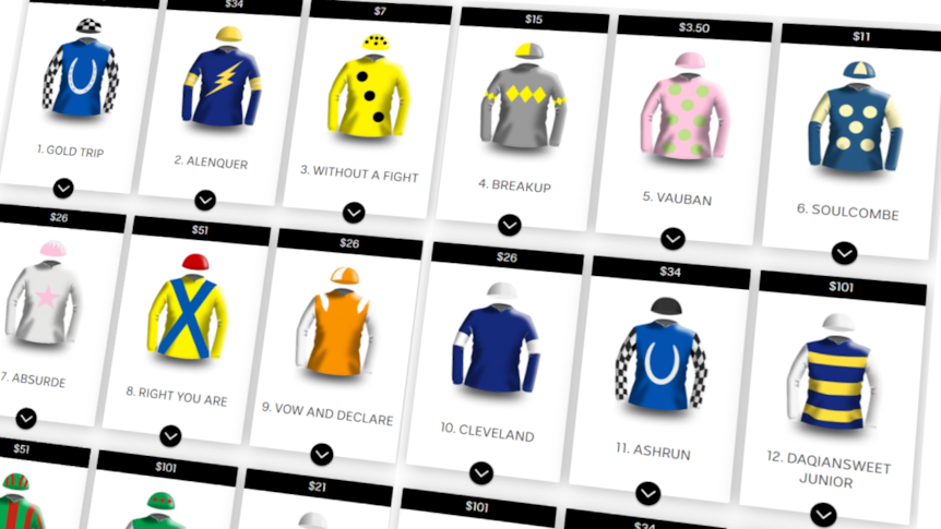 A graphic displaying a number of jockeys.